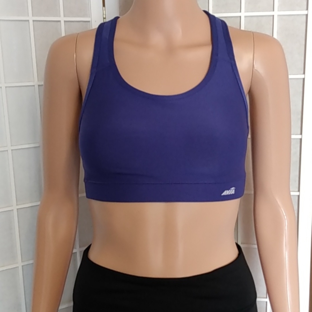 Avia Sports Bra – Blue – Racerback – Double-Layer – No Pads – Women - Picture 3 of 12